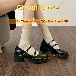 Giày lolita nữ da PU tổng hợp dệt vải đế cao su dịu dàng nữ tính thanh lịch đáng yêu
