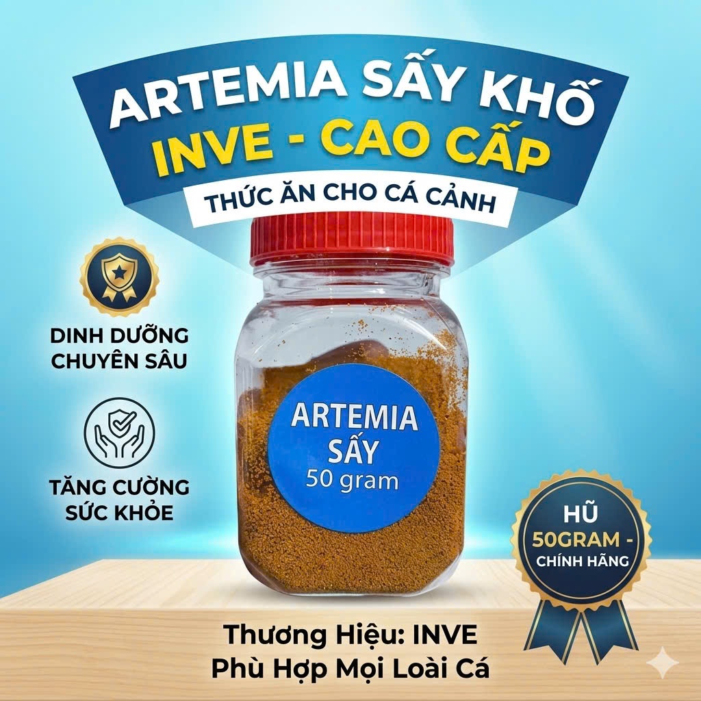Hủ Bột 50gram - Atermia Sấy Khô Thức Ăn Cho Cá Cảnh Tiện Lợi