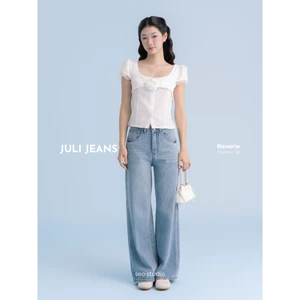 SEO STUDIO - Quần jeans xanh nhạt mềm - Juli Jeans