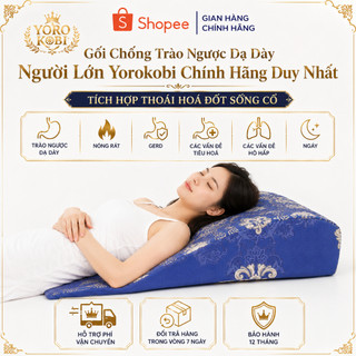 [HOẢ TỐC 4H] Gối Chống Trào Ngược Dạ Dày Người Lớn Yorokobi Chính Hãng Duy Nhất Tích Hợp Thoái Hoá Đốt Sống Cổ