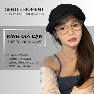 [KOL Live] Gọng kính mắt mèo nữ GENTLE MOMENT gọng kim loại chống ánh sáng xanh chống tia UV thời trang GMK819