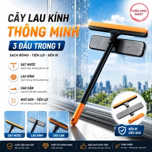 Cây lau kính thông minh, gạt chùi kính đa năng 3 đầu trong 1, nhỏ gọn tiện lợi