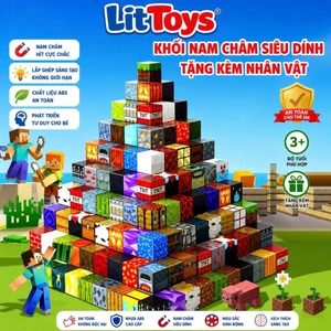 Khối Đồ Chơi Xếp Hình Nam Châm ToysLit Từ Tính Mycraft Lắp Ráp Xây Dựng Mô Hình (Tặng Kèm Nhân Vật)