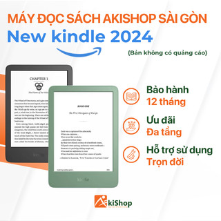 Máy đọc sách New Kindle 2024 (16Gb) 6inch Không quảng cáo Chính hãng Akishop