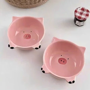 Bát Gốm Sứ Hình Heo Hồng Dễ Thương, Bát Ăn Dặm Chịu Nhiệt Tốt, An Toàn Cho Bé