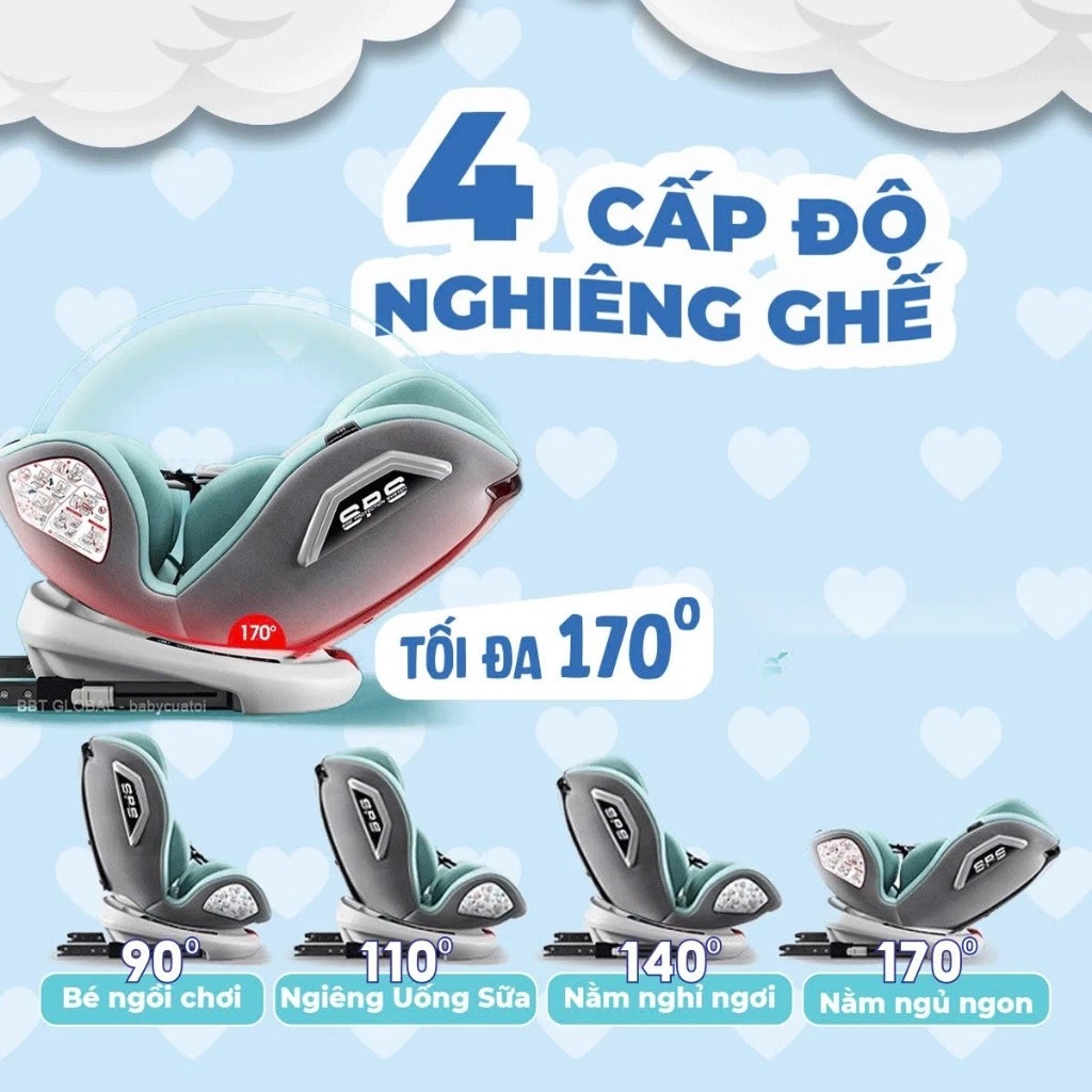 Ghế ngồi ô tô cho bé Honalife HONA159 - An toàn, thông minh, đồng hành cùng bé