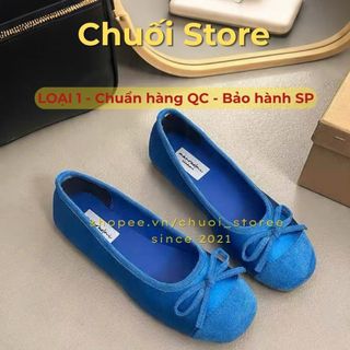 Giày bệt nữ da PU tổng hợp dệt vải đế cao su cao cấp nhẹ nhàng tiểu thư êm ái dễ đi