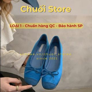 Giày bệt nữ da PU tổng hợp dệt vải đế cao su cao cấp nhẹ nhàng tiểu thư êm ái dễ đi