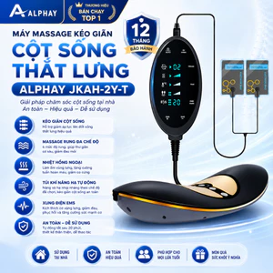 Máy Massage Kéo Giãn Cột Sống Thắt Lưng Alphay JKAH-2Y/T - Rung, Xung EMS, Nhiệt Trị Liệu
