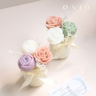 Hoa nến thơm màu ngẫu nhiên, Hương thơm tinh dầu, quà tặng sinh nhật, quà tặng tốt nghiệp - Kẹo Hoa Thủy Tinh - ONIÕ