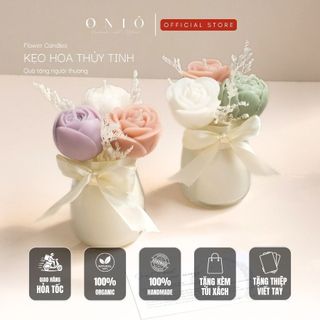 Hoa nến thơm màu ngẫu nhiên, Hương thơm tinh dầu, quà tặng sinh nhật, quà tặng tốt nghiệp - Kẹo Hoa Thủy Tinh - ONIÕ