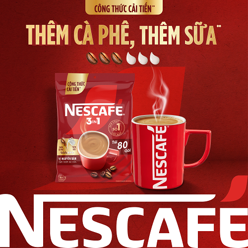 [CÔNG THỨC CẢI TIẾN] Túi Cà phê Hòa tan NESCAFÉ VỊ NGUYÊN BẢN 46 gói - Đậm thơm hài hòa
