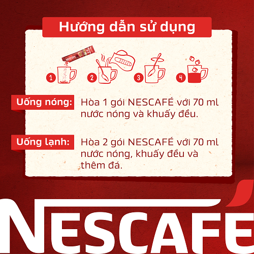 [CÔNG THỨC CẢI TIẾN] Túi Cà phê Hòa tan NESCAFÉ VỊ NGUYÊN BẢN 46 gói - Đậm thơm hài hòa