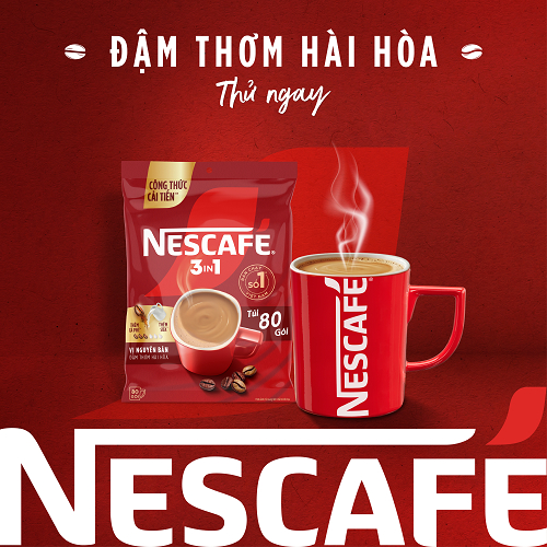 [CÔNG THỨC CẢI TIẾN] Túi Cà phê Hòa tan NESCAFÉ VỊ NGUYÊN BẢN 80 gói - Đậm thơm hài hòa