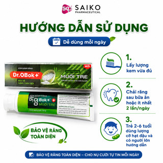 Kem Đánh Răng Muối Tre Dr.Obok+ Chính Hãng Làm Sạch Răng Miệng Hơi Thở Thơm Mát Có Fluoride 1450ppm