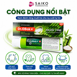 Kem Đánh Răng Muối Tre Dr.Obok+ Chính Hãng Làm Sạch Răng Miệng Hơi Thở Thơm Mát Có Fluoride 1450ppm
