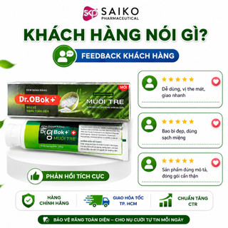 Kem Đánh Răng Muối Tre Dr.Obok+ Chính Hãng Làm Sạch Răng Miệng Hơi Thở Thơm Mát Có Fluoride 1450ppm