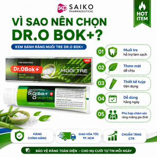 Kem Đánh Răng Muối Tre Dr.Obok+ Chính Hãng Làm Sạch Răng Miệng Hơi Thở Thơm Mát Có Fluoride 1450ppm