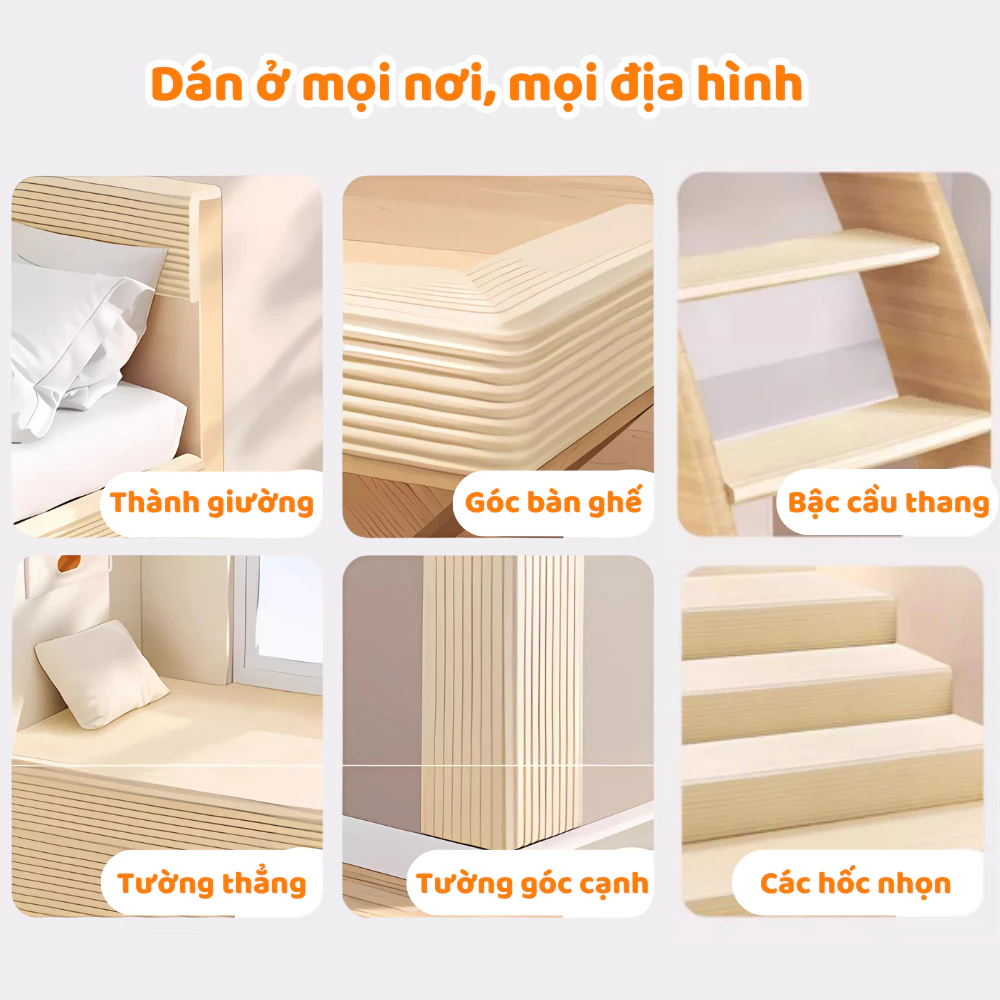 Dải Xốp Bảo Vệ Trẻ Chống Va Đập Dày Dặn HOMIE, Xốp Dán Tường Tránh Va Chạm Cho Bé, Keo Dán Chắc Chắn