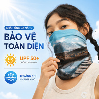 Khăn ống đa năng trùm đầu chạy bộ đạp xe leo núi chống nắng UV UPF 50+ nhẹ thoáng mát nhanh khô