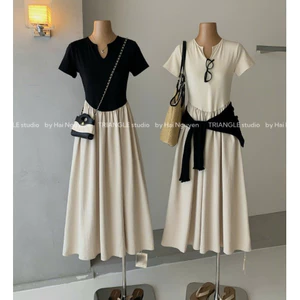 TRIANGLE- Good Dress (Cân nhắc kỹ, return is not welcomed) Đầm dáng xòe dài style basic Hàn Quốc và dễ mặc