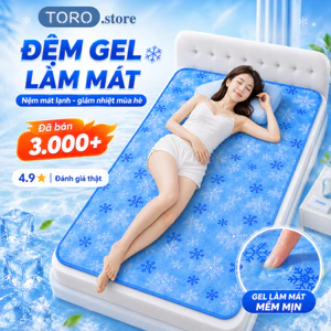Đệm gel làm mát giảm nhiệt mùa hè khỏi nóng bức chất liệu PVC cao cấp chống thấm nước