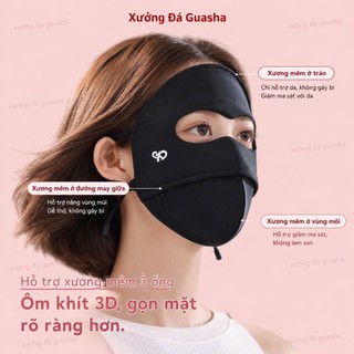 Khẩu Trang Vải Chống Nắng Full Face Cao Cấp  Mịn Mát Thoáng Khí , Ngăn Chặn Tia UV , Chống Nắng UPF 50+