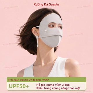 Khẩu Trang Vải Chống Nắng Full Face Cao Cấp  Mịn Mát Thoáng Khí , Ngăn Chặn Tia UV , Chống Nắng UPF 50+