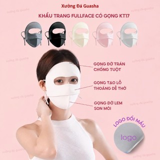 Khẩu Trang Vải Chống Nắng Full Face Cao Cấp  Mịn Mát Thoáng Khí , Ngăn Chặn Tia UV , Chống Nắng UPF 50+