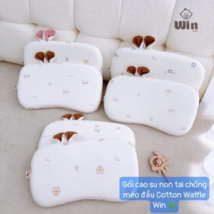 mã gối Waffle Cotton Cao Su Non chống méo đầu