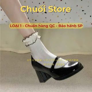 Giày cao gót nữ da PU tổng hợp dệt vải đế cao su dễ thương dịu dàng nữ tính nhẹ nhàng