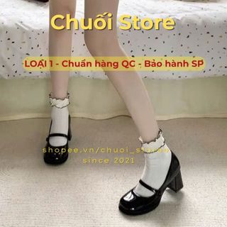 Giày cao gót nữ da PU tổng hợp dệt vải đế cao su dễ thương dịu dàng nữ tính nhẹ nhàng