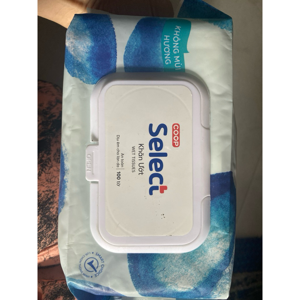 khăn ướt không mùi hương SELECT COOP 100 tờ