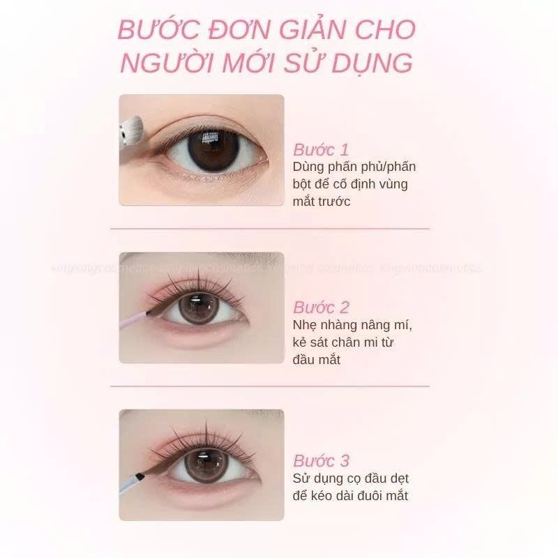 Bút Kẻ Mắt Dạng Gel Lulu&Nana Bút Kẻ Mắt 2 Đầu Siêu Mịn Đa Năng Chống Thấm Nước Nhanh Khô 10g