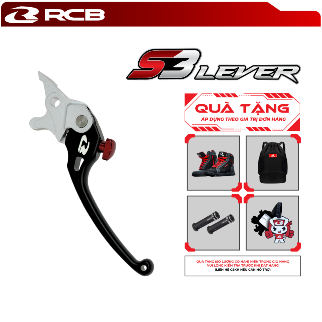Tay Thắng RCB S3 Lever SINGLE (Bên Phải) - Dành Cho Xe Exciter 135 4 số (1 cái)