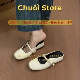 Giày sục nữ da PU tổng hợp dệt vải đế cao su đơn giản nhẹ nhàng nữ tính