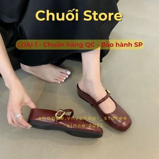 Giày sục nữ da PU tổng hợp dệt vải đế cao su đơn giản nhẹ nhàng nữ tính