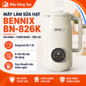 Máy xay sữa hạt đa năng Bennix BN-826K, dung tích 1.5L, nhanh chóng, tiện lợi, chính hãng
