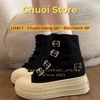Giày thời trang nữ da PU tổng hợp dệt vải đế cao su năng động hiện đại thời trang dễ phối đồ