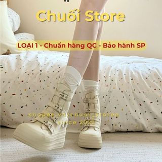 Giày thời trang nữ da PU tổng hợp dệt vải đế cao su năng động hiện đại hợp thời trang dễ mang