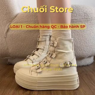 Giày thời trang nữ da PU tổng hợp dệt vải đế cao su năng động hiện đại hợp thời trang dễ mang