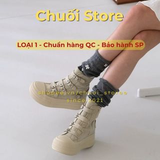 Giày thời trang nữ da PU tổng hợp dệt vải đế cao su năng động hiện đại hợp thời trang dễ mang