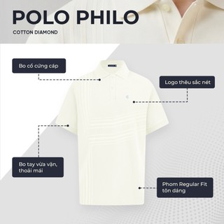 [NEW T6] Áo polo nam cao cấp PHILO, chất liệu mới CVC Diamond, thanh lịch sang trọng - POLOMANOR