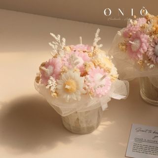 Hoa sáp thơm tone màu ngẫu nhiên, Hương thơm tinh dầu, quà tặng sinh nhật, quà tặng tốt nghiệp - Tulle Bloom - ONIÕ