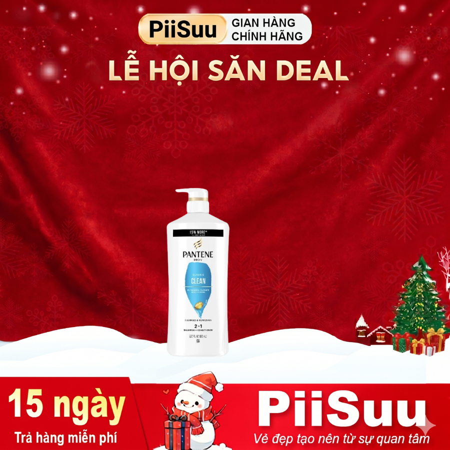 Dầu Gội Và Xả 2in1 PANTENE Pro-V Mỹ Sạch Sâu - Chai 820ML