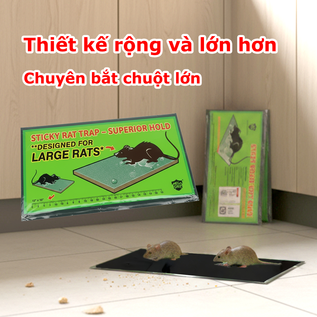 Keo Dính Chuột Siêu Dính Khổ Lớn - Bẫy Chuột Cống, Nhà Kho - An Toàn, Không Độc Hại - Combo Tái Sử Dụng Nhiều Lần