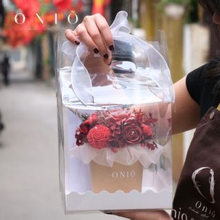 Hoa nến thơm tone đỏ, Hương thơm tinh dầu, quà tặng sinh nhật, quà tặng tốt nghiệp - Red Flower Candle - ONIÕ