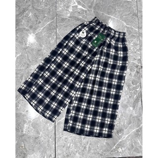 (Sẵn) 27KVQ010 Quần lanh chun gấu kenva quần  lanh cotton Hàn mặc nhà dáng suông lửng tôn dáng trẻ trung họa tiết