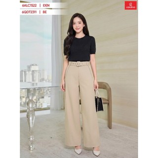 (Sẵn) 6QDT23 Quần  nữ CARDINA kiểu dáng suông cạp cao năng động trẻ trung