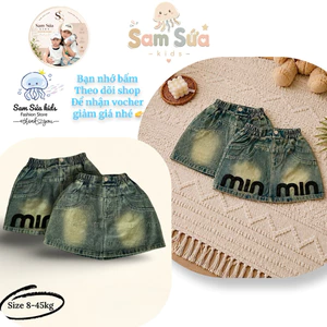{HÀNG SẴN} 💙 CHÂN VÁY JEAN BÉ GÁI MINMIN – Dáng Chữ A Xinh, Chất Jean Mềm, Phong Cách Năng Động | Sam Sứa Kids